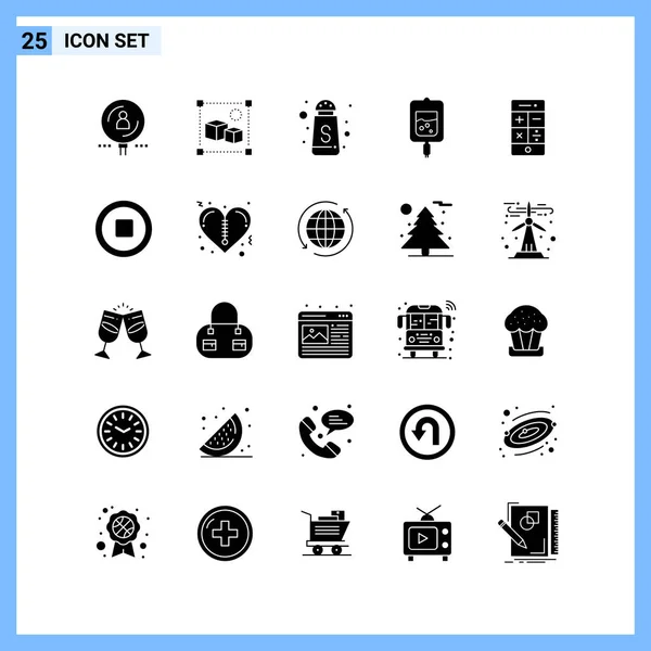 Set of 25 Universal Business Icons Vector — Stock Vector