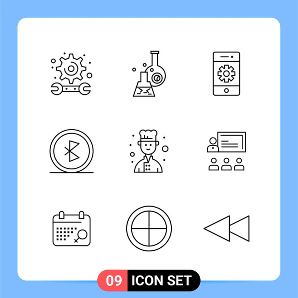 Conjunto Iconos Creativos Universales Simplemente Vector Ilustraciones Para Aplicaciones Web — Vector de stock