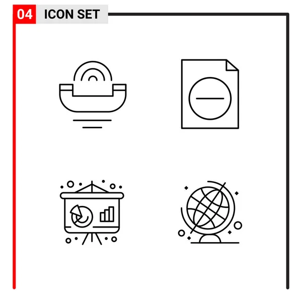 Set Universeller Kreativer Symbole Einfach Vektorillustrationen Für Web Und Mobile — Stockvektor