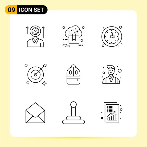 Conjunto Iconos Creativos Universales Simplemente Vector Ilustraciones Para Aplicaciones Web — Vector de stock