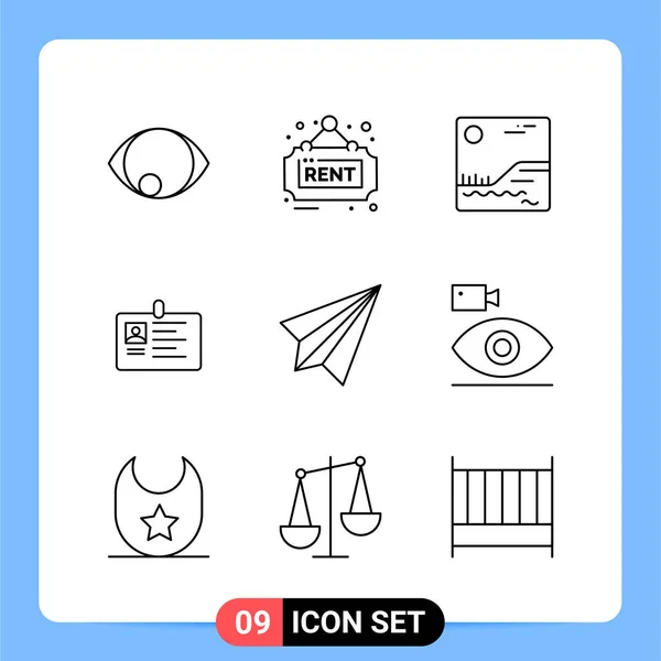 Conjunto Iconos Creativos Universales Simplemente Vector Ilustraciones Para Aplicaciones Web — Vector de stock