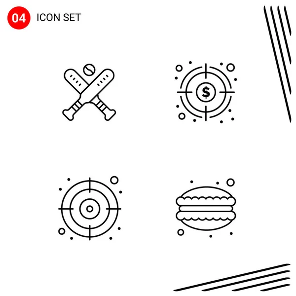 Conjunto Iconos Creativos Universales Simplemente Vector Ilustraciones Para Aplicaciones Web — Vector de stock