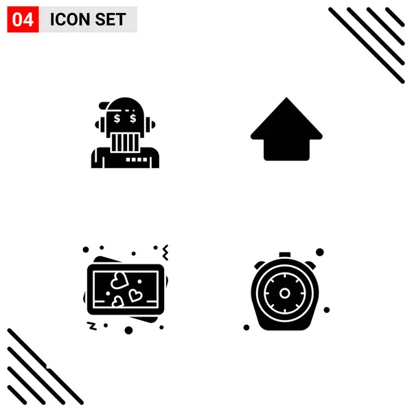 Conjunto Iconos Creativos Universales Simplemente Vector Ilustraciones Para Aplicaciones Web — Vector de stock