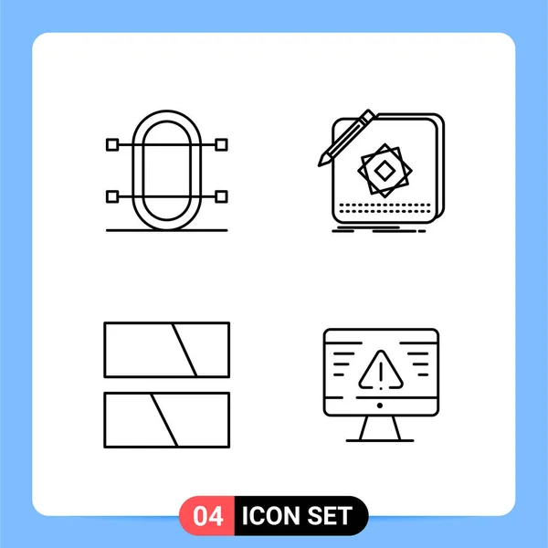 Conjunto Iconos Creativos Universales Simplemente Vector Ilustraciones Para Aplicaciones Web — Vector de stock