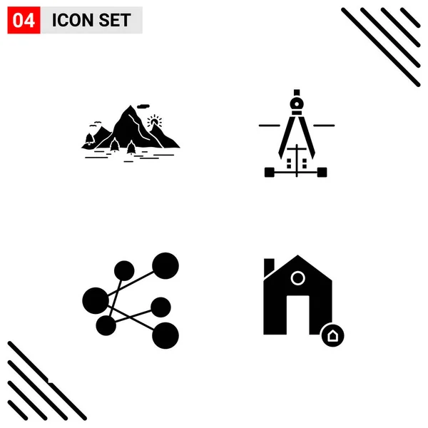 Conjunto Iconos Creativos Universales Simplemente Vector Ilustraciones Para Aplicaciones Web — Vector de stock