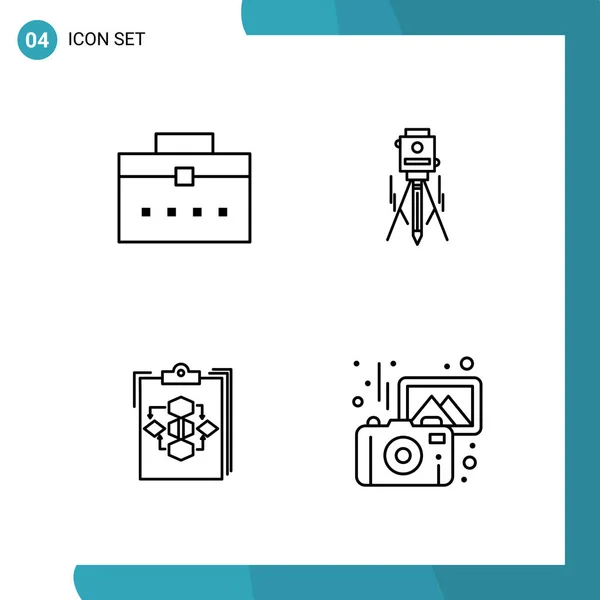 Set Universal Creative Icons Simply Vector Illustrations Web Mobile Apps — Stock Vector