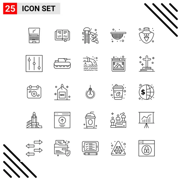 Conjunto Iconos Creativos Universales Simplemente Vector Ilustraciones Para Aplicaciones Web — Vector de stock