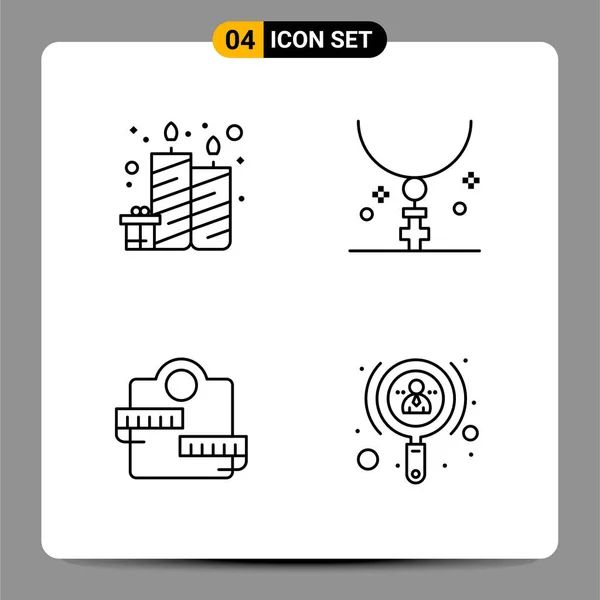 Conjunto Iconos Creativos Universales Simplemente Vector Ilustraciones Para Aplicaciones Web — Vector de stock