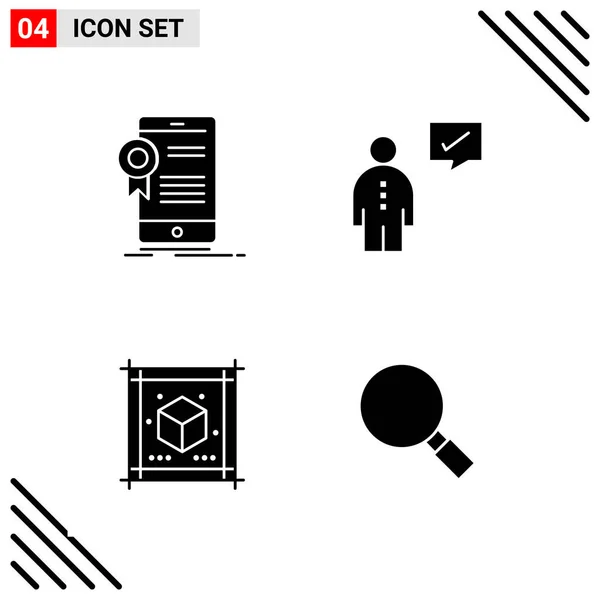 Conjunto Iconos Creativos Universales Simplemente Vector Ilustraciones Para Aplicaciones Web — Vector de stock