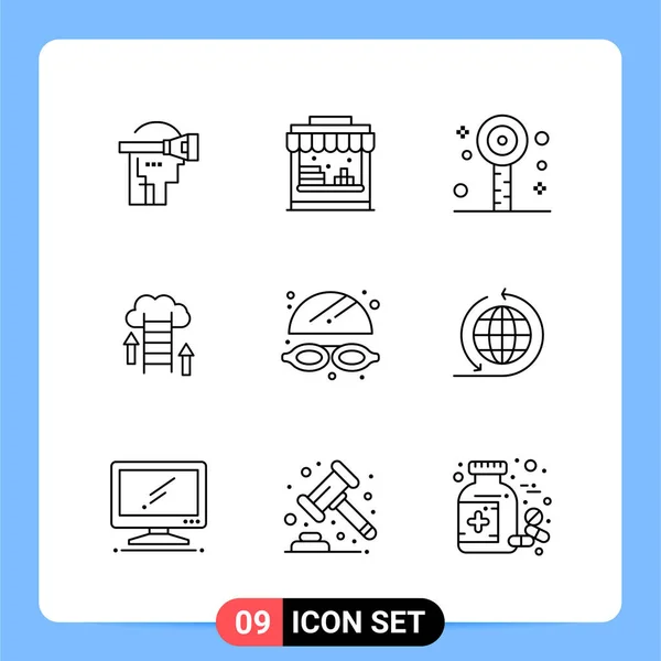 Conjunto Iconos Creativos Universales Simplemente Vector Ilustraciones Para Aplicaciones Web — Vector de stock