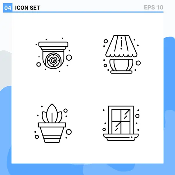 Conjunto Iconos Creativos Universales Simplemente Vector Ilustraciones Para Aplicaciones Web — Vector de stock