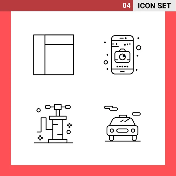 Conjunto Iconos Creativos Universales Simplemente Vector Ilustraciones Para Aplicaciones Web — Archivo Imágenes Vectoriales