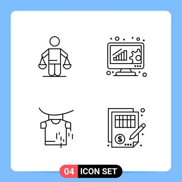 Conjunto Iconos Creativos Universales Simplemente Vector Ilustraciones Para Aplicaciones Web — Vector de stock