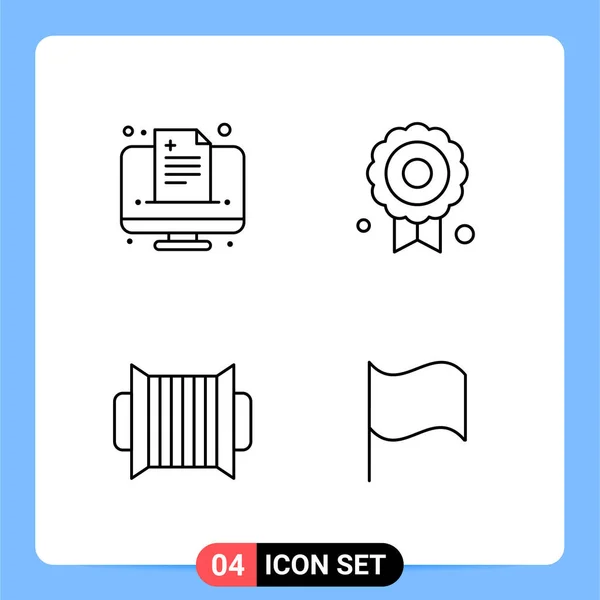 Conjunto Iconos Creativos Universales Simplemente Vector Ilustraciones Para Aplicaciones Web — Vector de stock