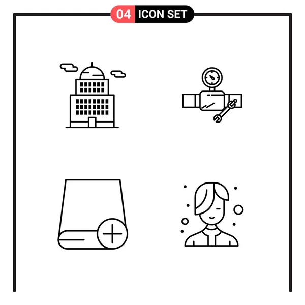 Set Universal Creative Icons Simply Vector Illustrations Web Mobile Apps — Stock Vector