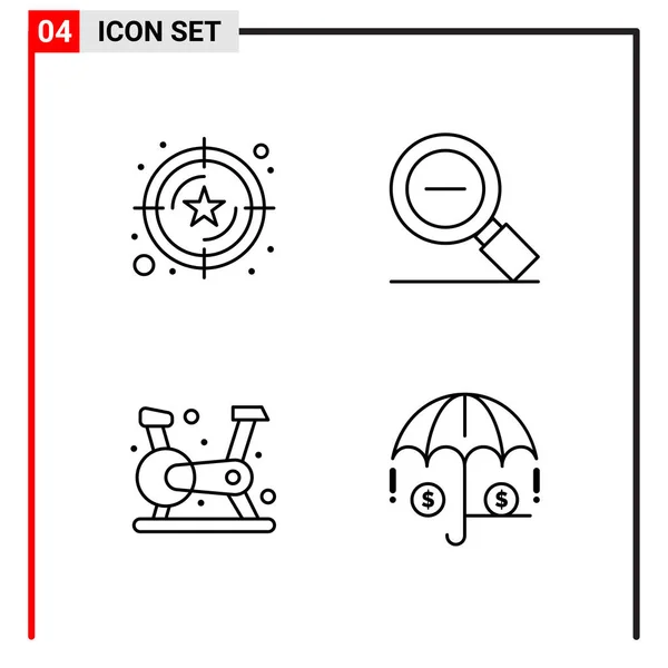 Set Universeller Kreativer Symbole Einfach Vektorillustrationen Für Web Und Mobile — Stockvektor