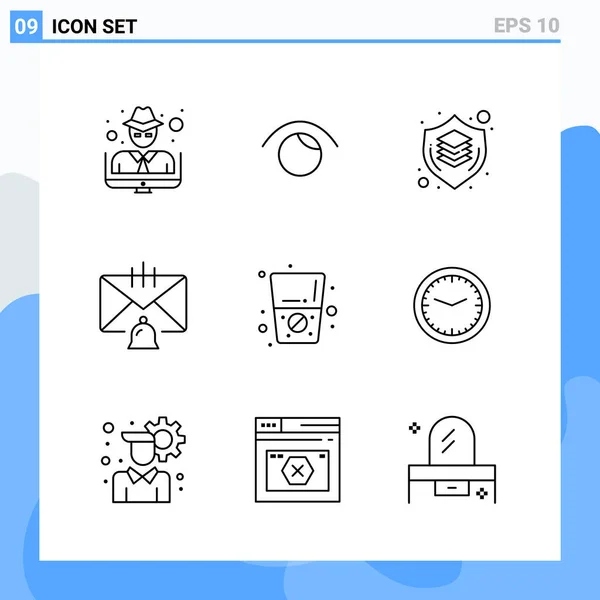 Conjunto Iconos Creativos Universales Simplemente Vector Ilustraciones Para Aplicaciones Web — Vector de stock