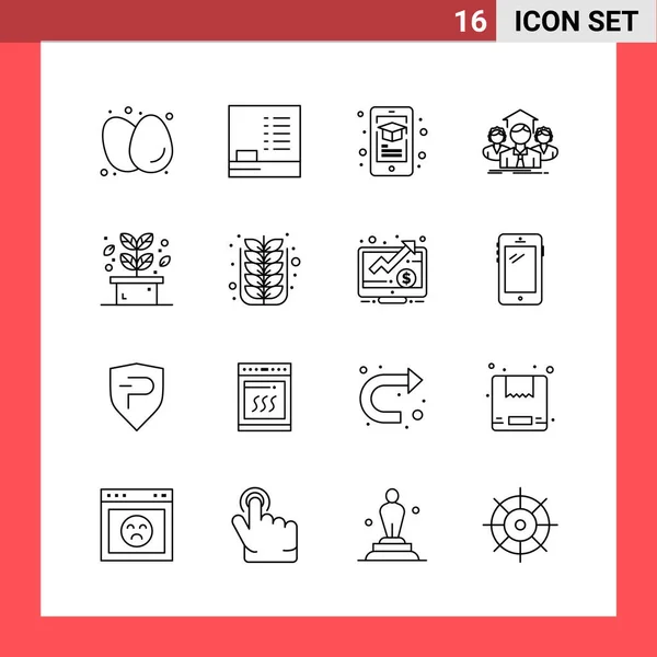 Conjunto Iconos Creativos Universales Simplemente Vector Ilustraciones Para Aplicaciones Web — Archivo Imágenes Vectoriales