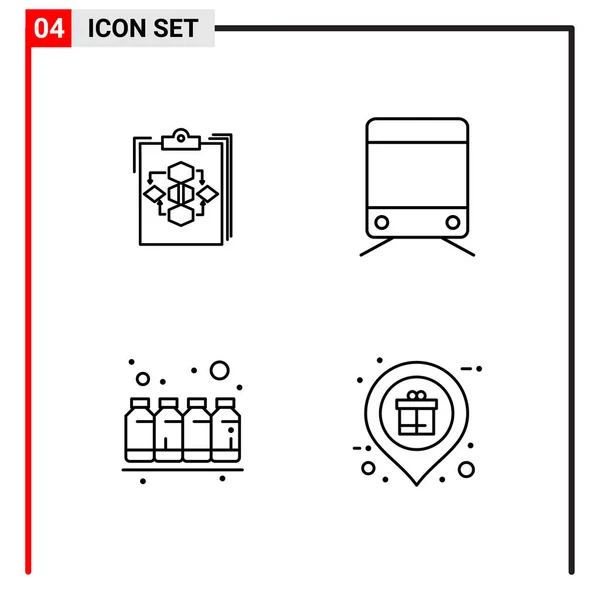 Ensemble Icônes Créatives Universelles Simplement Vectorielles Illustrations Pour Applications Projets — Image vectorielle