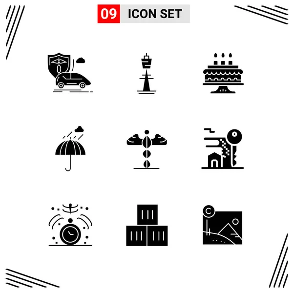 Conjunto Iconos Creativos Universales Ilustración Vectorial — Vector de stock