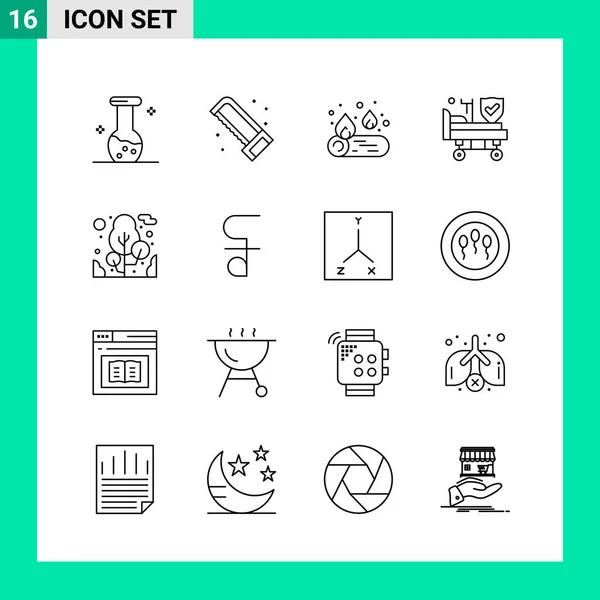 Conjunto Iconos Creativos Universales Simplemente Vector Ilustraciones Para Aplicaciones Web — Vector de stock