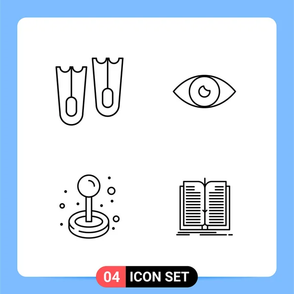 Set Universal Creative Icons Simply Vector Illustrations Web Mobile Apps — Stock Vector