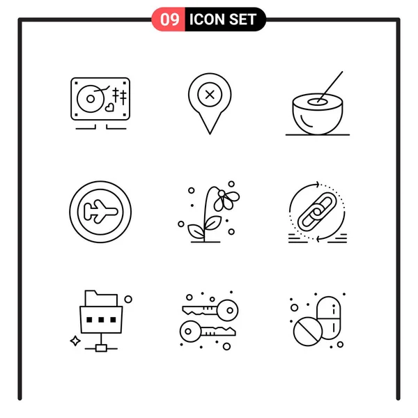 Set Universal Creative Icons Simply Vector Illustrations Web Mobile Apps — Stock Vector