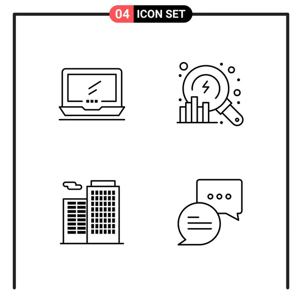 Conjunto Iconos Creativos Universales Simplemente Vector Ilustraciones Para Aplicaciones Web — Archivo Imágenes Vectoriales