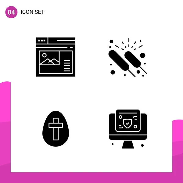 Set Universal Creative Icons Simply Vector Illustrations Web Mobile Apps — Stock Vector