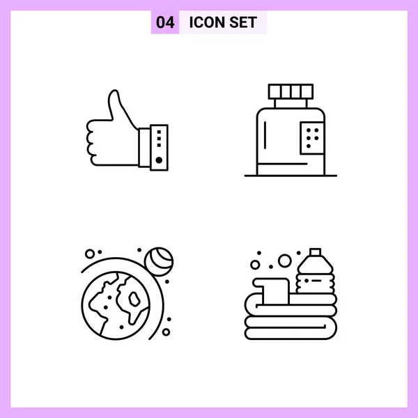 Conjunto Iconos Creativos Universales Simplemente Vector Ilustraciones Para Aplicaciones Web — Vector de stock