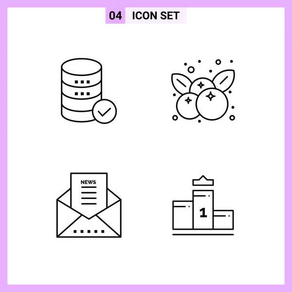 Set Dari Ikon Kreatif Universal Cukup Ilustrasi Vektor Untuk Aplikasi - Stok Vektor