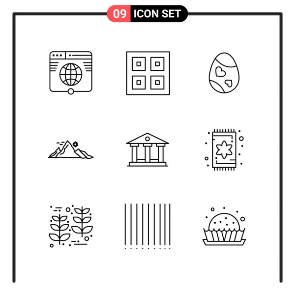 Conjunto Iconos Creativos Universales Simplemente Vector Ilustraciones Para Aplicaciones Web — Vector de stock