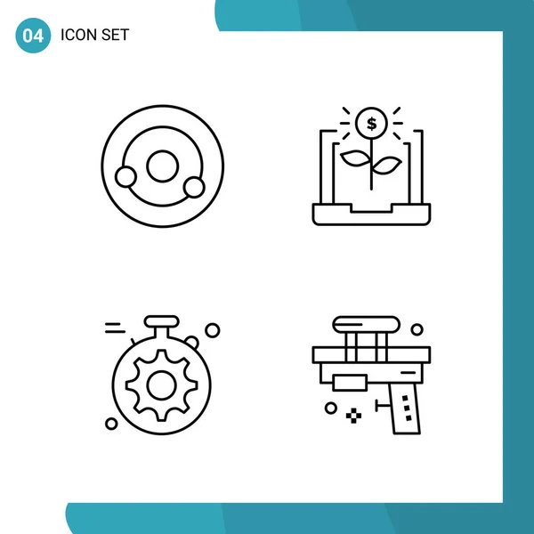 Conjunto Iconos Creativos Universales Simplemente Vector Ilustraciones Para Aplicaciones Web — Vector de stock