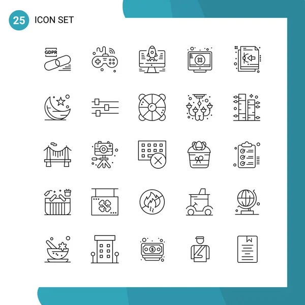 Set van 16 universele Pictogrammen Business Vector — Stockvector