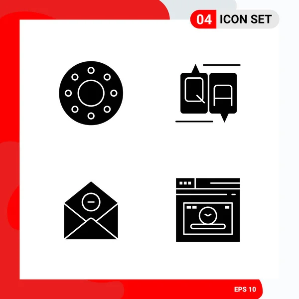 Conjunto Iconos Creativos Universales Simplemente Vector Ilustraciones Para Aplicaciones Web — Vector de stock