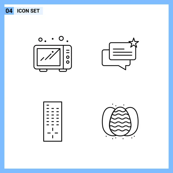 Conjunto Iconos Creativos Universales Simplemente Vector Ilustraciones Para Aplicaciones Web — Vector de stock