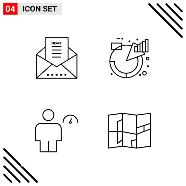 Set of 25 Universal Business Icons Vector — Stockový vektor