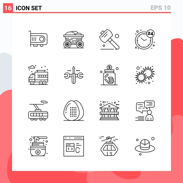 Conjunto Iconos Creativos Universales Simplemente Vector Ilustraciones Para Aplicaciones Web — Vector de stock