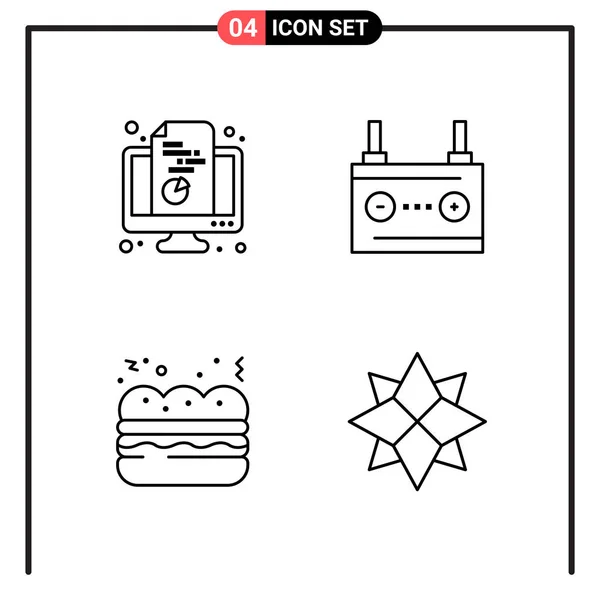 Conjunto Iconos Creativos Universales Simplemente Vector Ilustraciones Para Aplicaciones Web — Archivo Imágenes Vectoriales