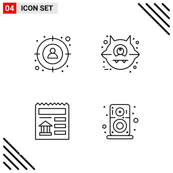 Conjunto Iconos Creativos Universales Simplemente Vector Ilustraciones Para Aplicaciones Web — Vector de stock