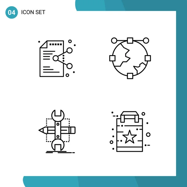 Conjunto Ícones Criativos Universais Simplesmente Vetor Ilustrações Para Web Aplicativos — Vetor de Stock