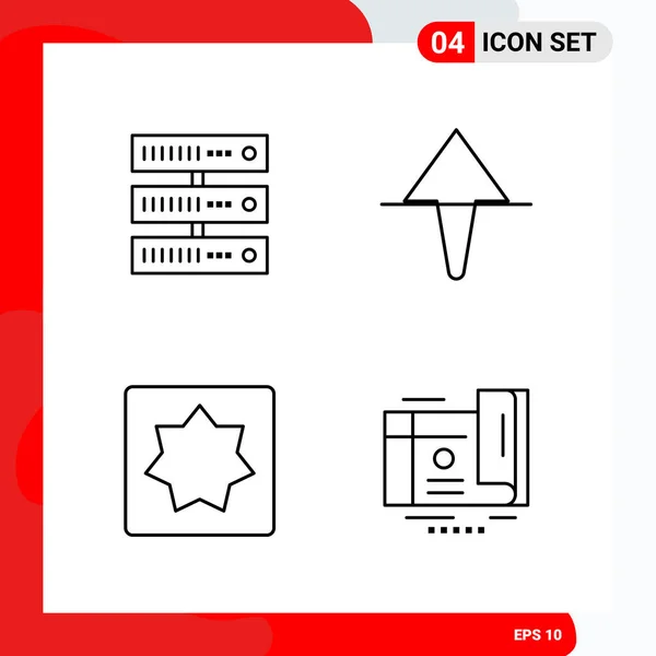 Conjunto Iconos Creativos Universales Simplemente Vector Ilustraciones Para Aplicaciones Web — Vector de stock