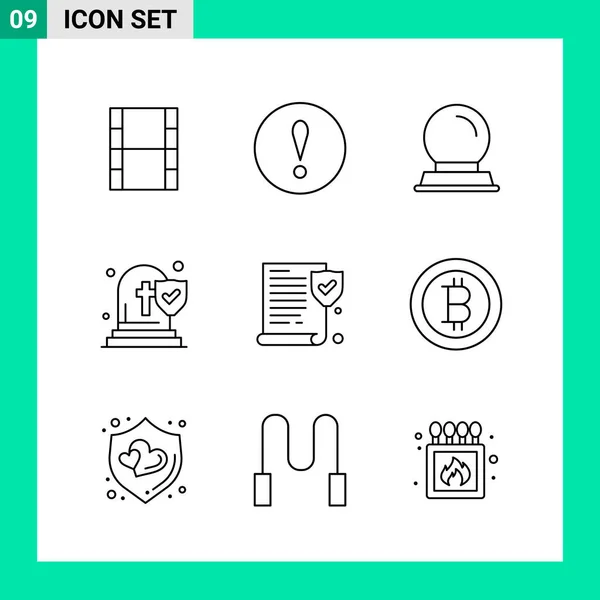 Conjunto Iconos Creativos Universales Simplemente Vector Ilustraciones Para Aplicaciones Web — Vector de stock