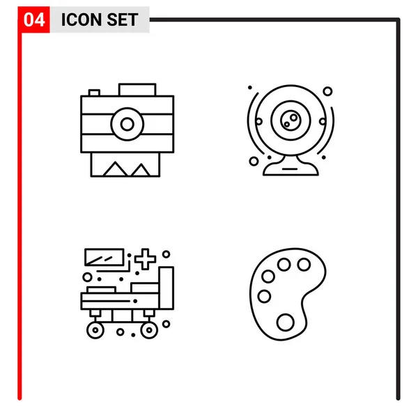 Set Universele Creatieve Iconen Eenvoudig Vectorafbeeldingen Voor Web Mobiele Apps — Stockvector