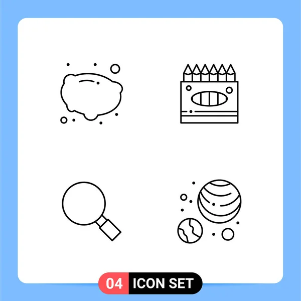 Set Dari Ikon Kreatif Universal Cukup Ilustrasi Vektor Untuk Aplikasi - Stok Vektor