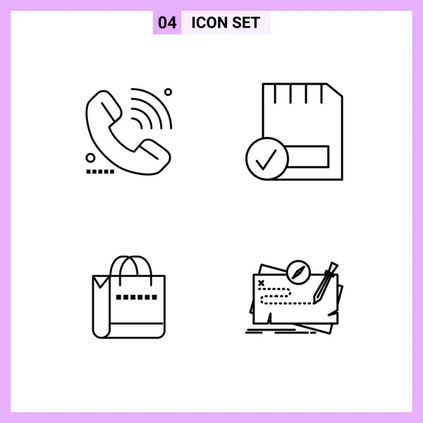 Vector Illustration Seo Line Icons — Stock Vector