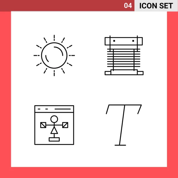 Set Universal Creative Icons Simply Vector Illustrations Web Mobile Apps — Stock Vector