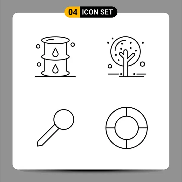 Conjunto Iconos Creativos Universales Simplemente Vector Ilustraciones Para Aplicaciones Web — Vector de stock