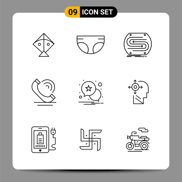 Conjunto Iconos Creativos Universales Simplemente Vector Ilustraciones Para Aplicaciones Web — Vector de stock