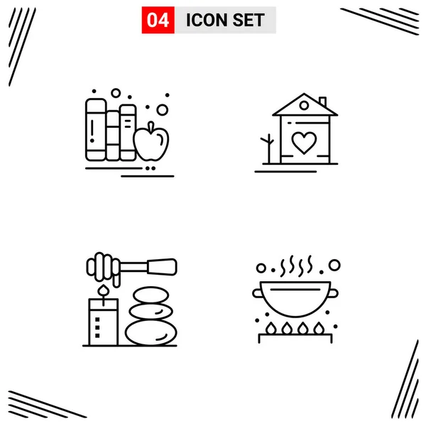 Conjunto Iconos Creativos Universales Simplemente Vector Ilustraciones Para Aplicaciones Web — Vector de stock